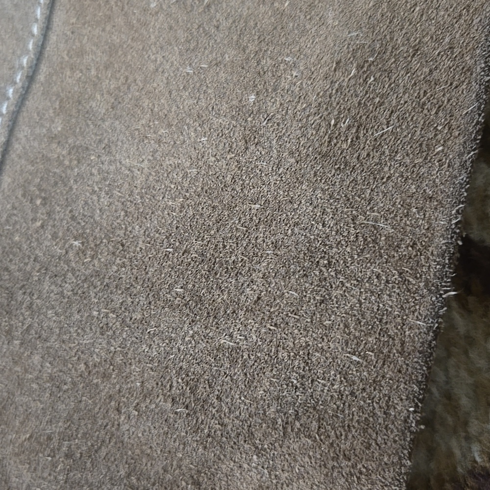 Irving Posluns 1970s Suede Coat Leather Jacket with Gold Hardware 70s Retro Fall - Picture 16 of 16